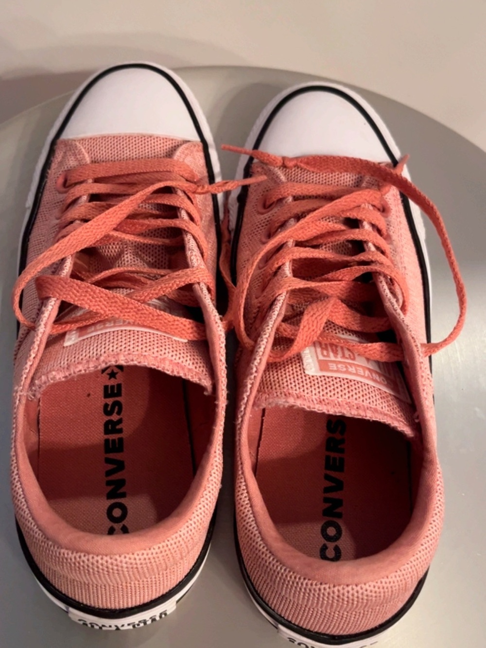 Converse All Star Women’s Size 7 Coral Pink Sneakers - Picture 8 of 9